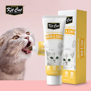 Kit Cat Daily Nutritional Supplement Gel For Cats & Kittens – Skin & Coat (120g) - Shopivet.com