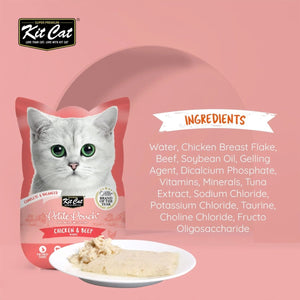 Kit Cat Petite Pouch 70g – Chicken & Beef (1 Box - 24pcs) - Shopivet.com