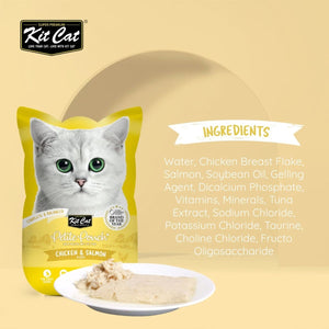 Kit Cat Petite Pouch 70g – Chicken & Salmon (1 Box - 24pcs) - Shopivet.com