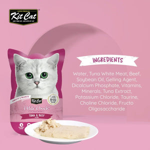 Kit Cat Petite Pouch 70g – Tuna & Beef (1 Box - 24pcs) - Shopivet.com
