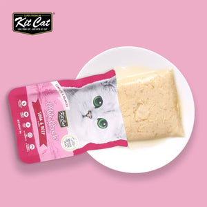 Kit Cat Petite Pouch 70g – Tuna & Beef (1 Box - 24pcs) - Shopivet.com