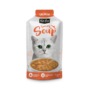 Kit Cat Savoury Soup Salmon 300g ( 6 X 50g ) - Shopivet.com
