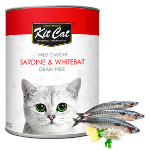 Kit Cat Wild Caught Sardine & WhiteBait - Shopivet.com