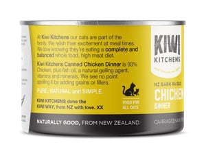 Kiwi Kitchens Barn Raised Chicken Dinner Canned Wet Cat Food - 170g - Shopivet.com