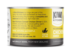 Kiwi Kitchens Barn Raised Chicken Dinner Canned Wet Dog Food - 375g - Shopivet.com