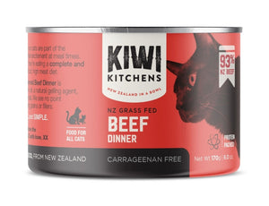Kiwi Kitchens Grass Fed Beef Dinner Canned Wet Cat Food - 170g - Shopivet.com