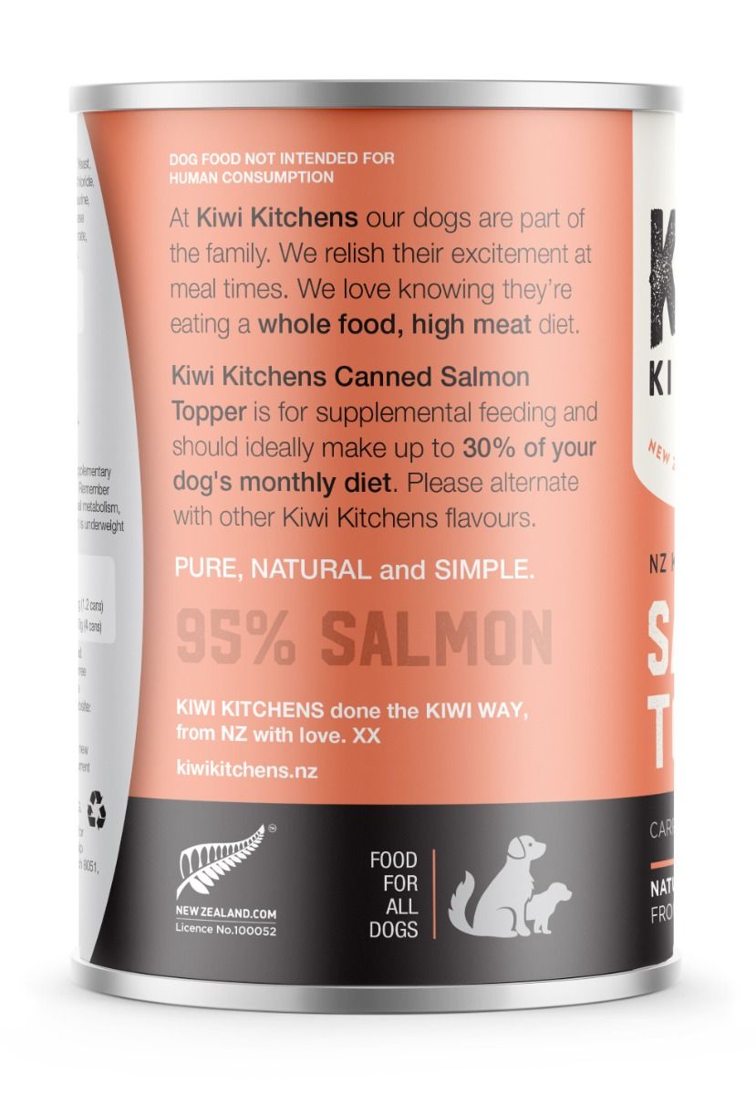 Kiwi Kitchens King Salmon Topper for Supplemental Feeding Canned Wet Dog Food - 170g - Shopivet.com