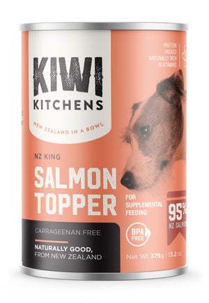 Kiwi Kitchens King Salmon Topper for Supplemental Feeding Canned Wet Dog Food - 375g - Shopivet.com