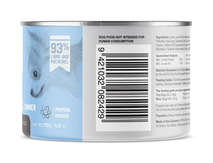 Kiwi Kitchens Mackerel & Lamb Dinner Canned Wet Dog Food - 375g - Shopivet.com