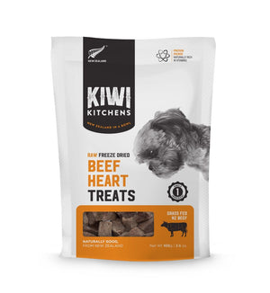 Kiwi Kitchens Raw Freeze Dried Beef Heart Dog Treats - 225g - Shopivet.com