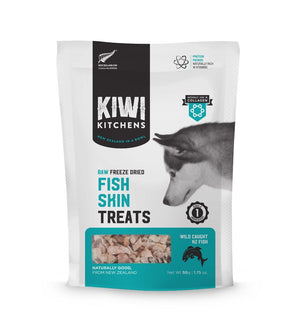 Kiwi Kitchens Raw Freeze Dried Fish Skin Dog Treats - 50g - Shopivet.com