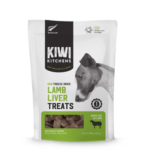 Kiwi Kitchens Raw Freeze Dried Lamb Liver Dog Treats - 250g - Shopivet.com
