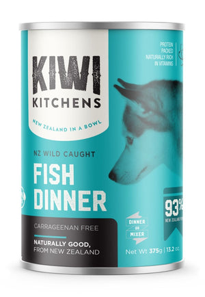 Kiwi Kitchens Wild Caught Fish Dinner Canned Wet Dog Food - 375g - Shopivet.com