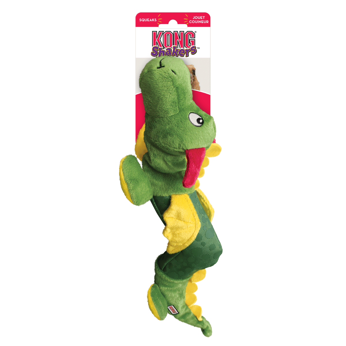 Kong Shakers Dragon Plush Squeaker Dog Toy - L/XL - Shopivet.com