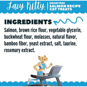 Lazy Kitty Air - Dried Grain - Free Cat Treats – Salmon Recipe 3oz / 85gm - Shopivet.com