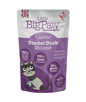 Little BigPaw Gourmet Tender Duck Mousse Wet Cat Food 85g - 85G - Shopivet.com