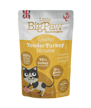 Little BigPaw Gourmet Tender Turkey Mousse Wet Cat Food 85g - 85G - Shopivet.com