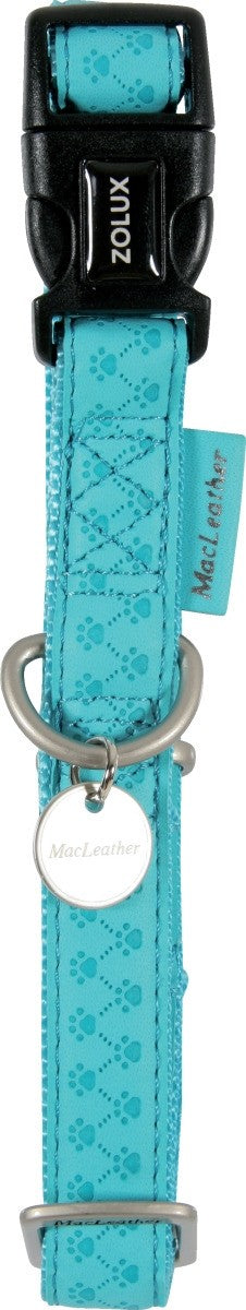 Macleather Adjustable Collar Turquoise, 25 mm