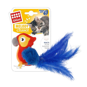 Melody Chaser (Red Parrot) with motion Activated Sound Chip - Shopivet.com