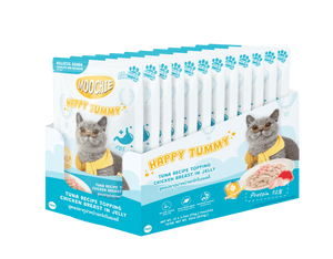 Moochie Tuna Recipe Topping Chicken Breast In Jelly Cat Food for Happy Tummy/Digestion 70g - Shopivet.com