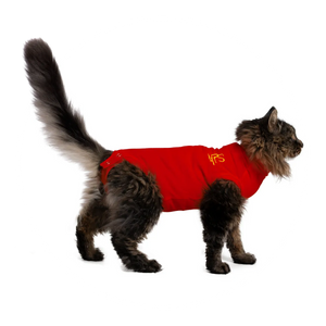 MPS Protective Pet Shirt for Cat, Red, 5XSmall