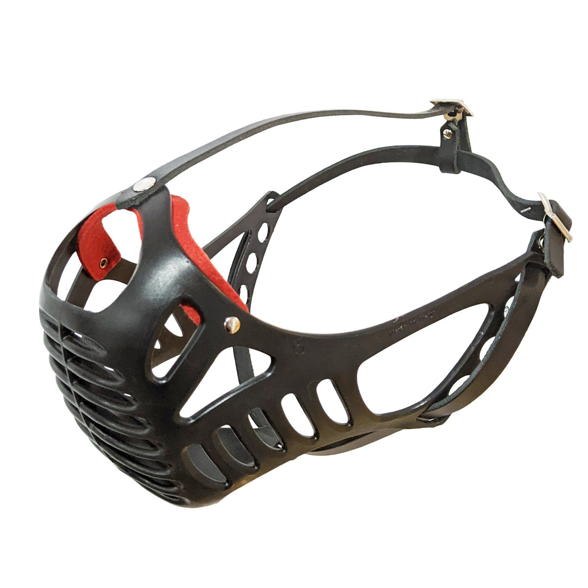 Dog Fever Molossian Muzzle with Leather Strap - Size 5 - brown