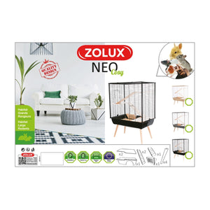 Neo Muki Large Rodent Cage - Black