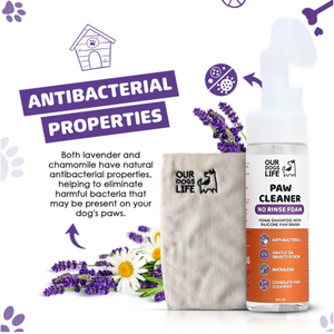 Dogslife Paw Cleaner Foam Shampoo with Brush & Towel 200ml - 200ML