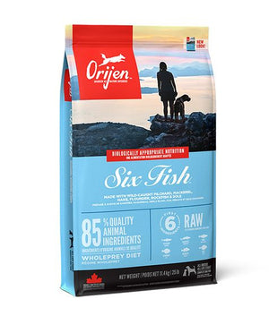 Orijen Six Fish Dry Dog Food - 11.4KG - Shopivet.com