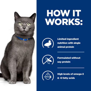 Hill’s Prescription Diet Food Sensitivities d/d Cat Food With Duck & Green Pea (1.5kg)