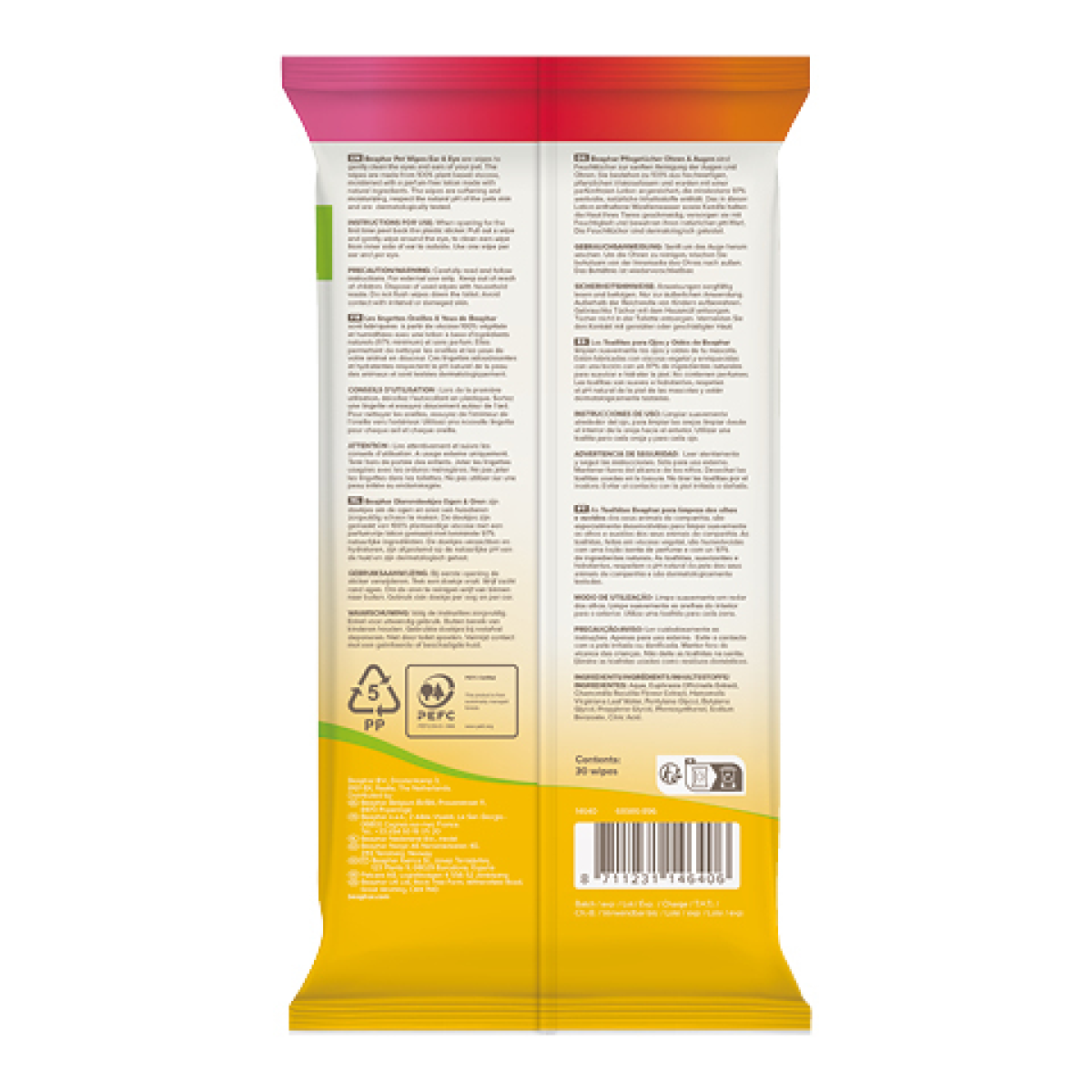 Pet Wipes Ear & Eye (30 Wipes)