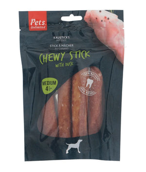 Pets Unlimited Chewy Stick with Duck Medium Dog Treats 4pcs - Shopivet.com