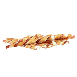 Pets Unlimited Tricolor Chewy Stick with Chicken Small Dog Treats 10pcs - Shopivet.com