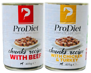 PRO DIET Dog Chunks wet food 405g - Shopivet.com