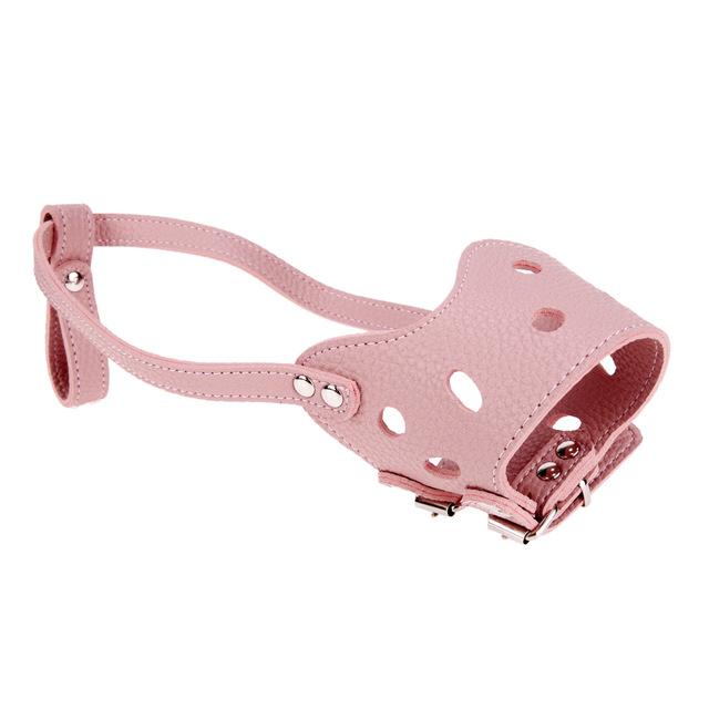 Dog Muzzle PU Leather - L - brown