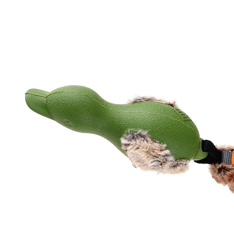 Push To Mute Duck with Plush Tail - green - Shopivet.com