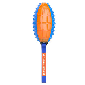 Push to Mute Rugby Ball ( Blue/Orange Solid/Transparent ) - Shopivet.com