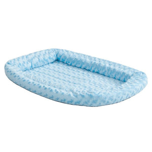 QuietTime Powder Blue Fashion Double Bolster Bed - 24 inch - Shopivet.com