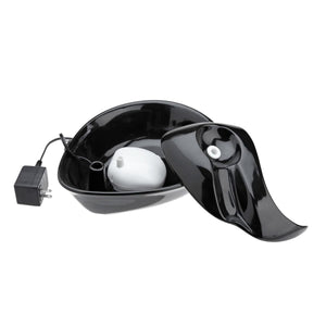 Raindrop Durable Ceramic Pet Fountain 60 oz (Black) - Shopivet.com