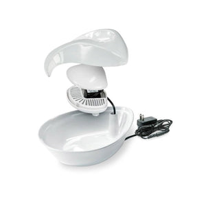 Raindrop Durable Ceramic Pet Fountain 60oz (White) - Shopivet.com