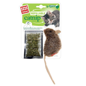 Refillable Catnip (Mouse) with 3 catnip teabags in ziplock bag - Shopivet.com