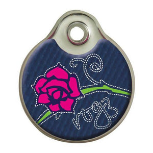 Rogz Denim Rose ID Tag - DENIM ROSE L - Shopivet.com