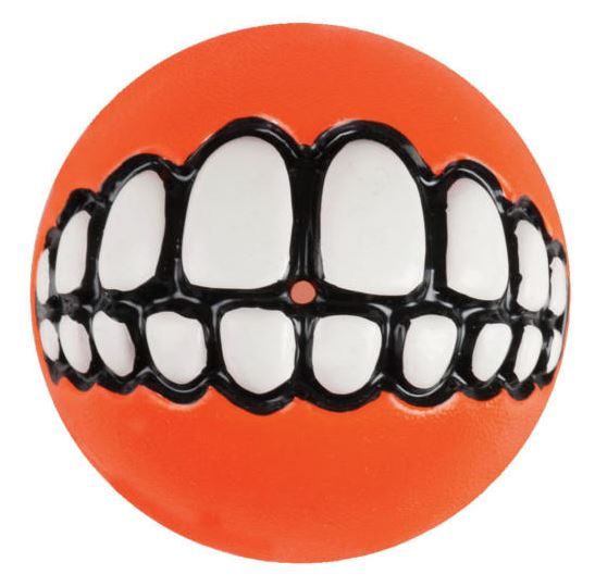 Rogz Grinz Ball Dog Toy - ORANGE M - Shopivet.com