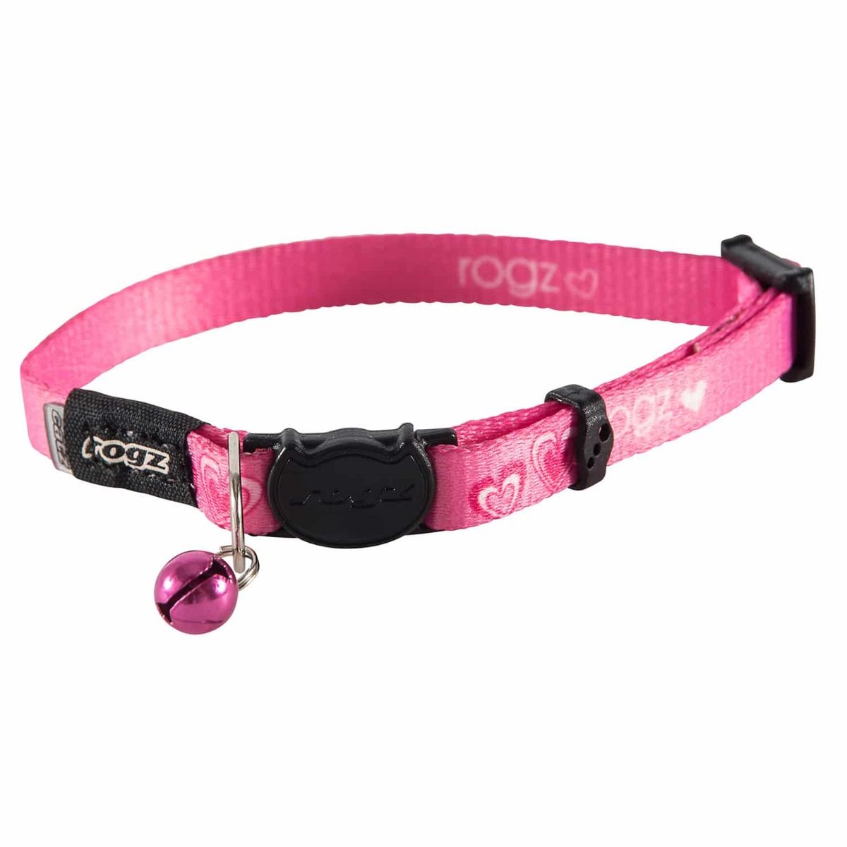Rogz Kiddycat Pink Hearts Cat Collar - Small - Shopivet.com