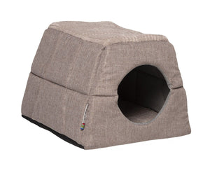 Rogz Oslo Igloo Pod Cat Bed - NATURAL MEDIUM - Shopivet.com