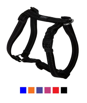 Rogz Utility Reflective Stitching Dog Harness - BLACK Medium - Shopivet.com