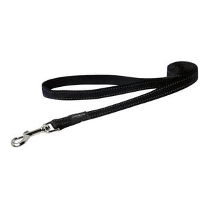 Rogz Utility Reflective Stitching Dog Leash - BLACK Small - Shopivet.com