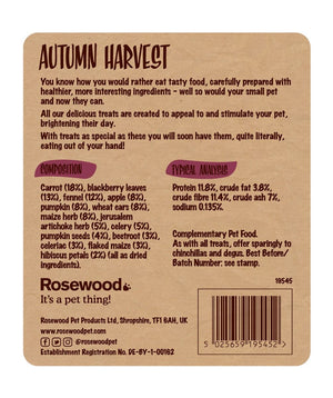 Rosewood Naturals Autumn Harvest Small Animal Treats 150g - 150g - Shopivet.com