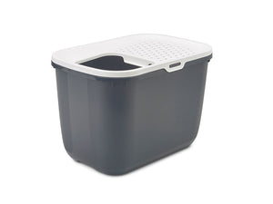 Savic Hop In Top Entry Cat Litter Tray - ANTHRACITE - Shopivet.com