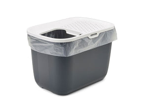 Savic Hop In Top Entry Cat Litter Tray - ANTHRACITE - Shopivet.com